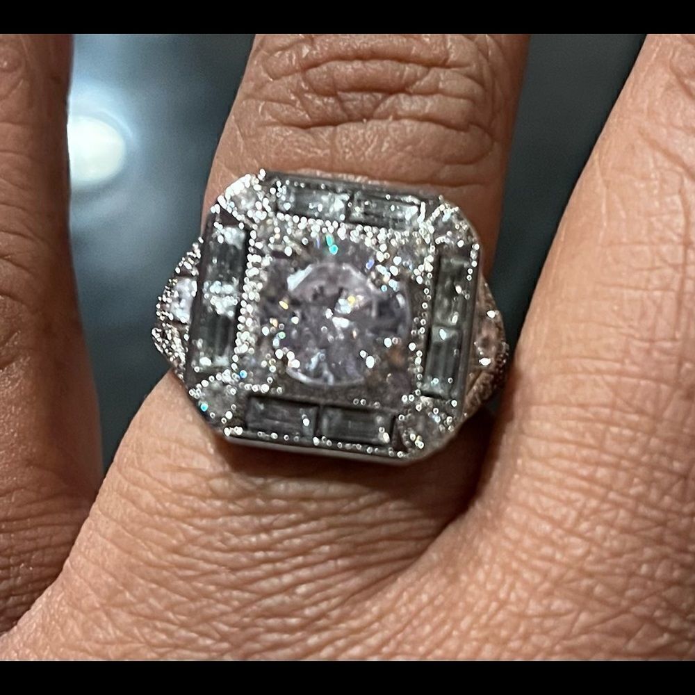 ETHEREAL 3.65 CTTW 18KT WHITE GOLD ART DECO DIAMOND RING SIZES 6,7,9,10